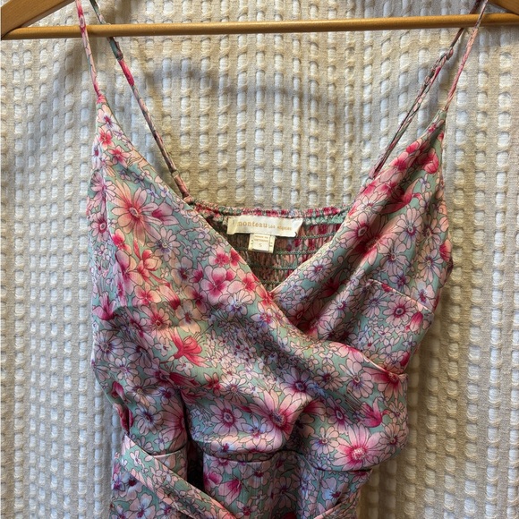 Monteau Pink and Gray Floral Maxi Dress - Picture 2 of 6